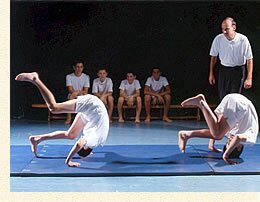  Lyndhurst House School boys in the school's gym  